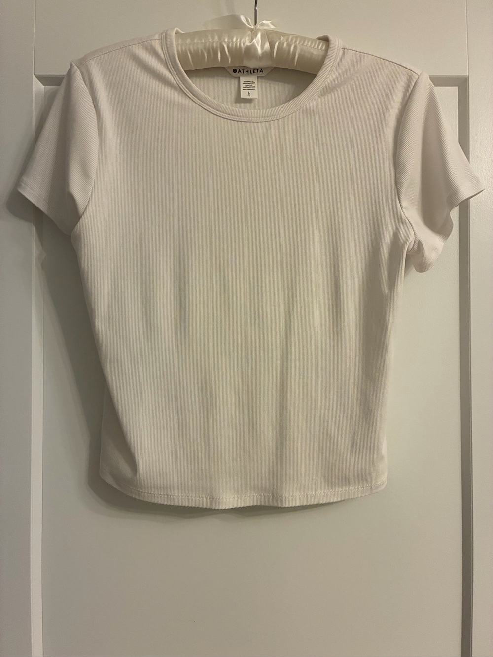 Athleta cropped ribknit tee